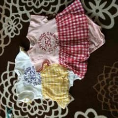 【専用】サイズ80色違い スカート付き半袖ロンパース2枚セットのサムネイル