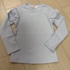 mezzo piano 肩フリル テレコ長袖Tシャツ 120
