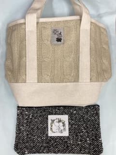 ①リトルミイ ニットミニトート・ムーミンポーチ②ムーミン巾着バッグ