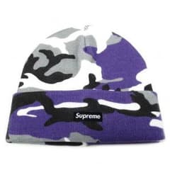 【格安】Supreme ニット帽 ビーニー 迷彩 カモフラ キャップのサムネイル