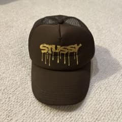 old stussy cap 90s brown navy tag y2k - メルカリ