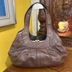 ✨レザー✨コーチ COACH ハンドバッグ がま口￼ 12248 ブラウン - メルカリ
