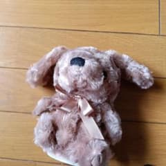 動く　真似っ子　喋る犬 ぬいぐるみ ベージュ リボン付き　可愛いのサムネイル