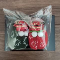 縮緬細工 獅子舞 夫婦 ペア 置物のサムネイル