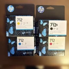 hp desinJet 712 4イエロー シアン マゼンタ 黒 - メルカリ