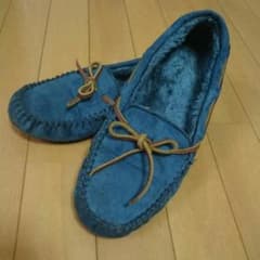 ふわふわボア モカシン 訳あり格安 UGG風 23、5サイズ ターコイズ アグ風のサムネイル
