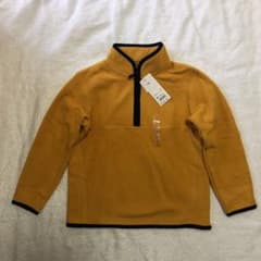 新品　未使用　ユニクロ　フリース　ハーフジップ　プルオーバー　イエロー　130のサムネイル