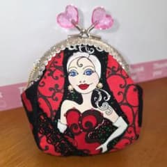 ✨️お取り置き✨️ ✻がま口ポーチ✻✨✫X'masPartyLady✫ - メルカリ