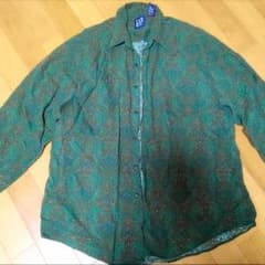 ❤️新品❤️ペイズリー柄 深緑 ギャップGAP サイズＬ シャツのサムネイル