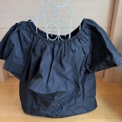 IENA　フリルブラウス ブラックのサムネイル