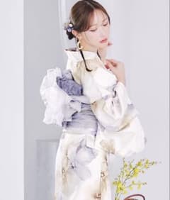 sugar nine 浴衣 帯セット ブルー系 花柄 - メルカリ