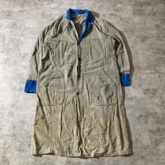 40-50s VETRA 刺繍タグ ごま塩 ブラックシャンブレー アトリエコート 40-50s VETRA 刺繍タグ ごま塩 ブラックシャンブレー アトリエコート