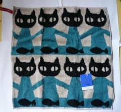Atsuko Matano ウォッシュタオル 猫モチーフ 青のサムネイル