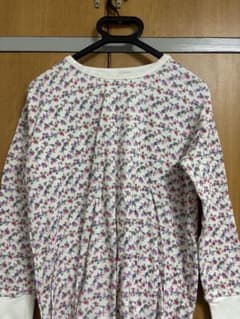 花柄 長袖 Tシャツ コットン混紡のサムネイル