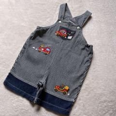 美品　レトロミキハウス　オーバーオール　90 ヒッコリーデニムのサムネイル