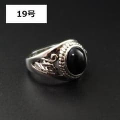 19号 ブラックオニキスカラーストーンポイントカレッジリング - メルカリ