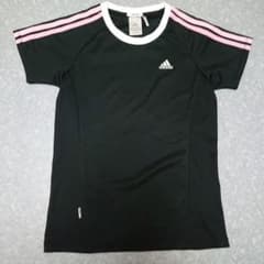 アディダス Tシャツ 黒 ピンクのサムネイル