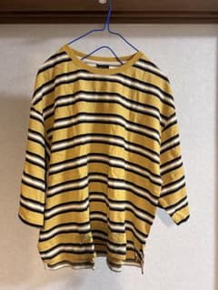 マナスタッシュ　ボーダーTシャツ 五分袖 イエローのサムネイル