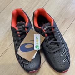 asics レイザービームキッズスニーカー グレー/オレンジ２２センチのサムネイル