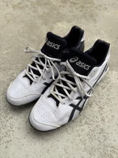 asics 野球 スパイク ホワイト＆ネイビーのサムネイル