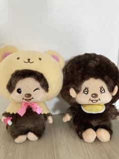 モンチッチ　 おめめキラキラBIGぬいぐるみ くまさんケープBIGぬいぐるみのサムネイル