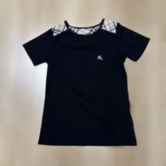 黒半袖Tシャツ チェック襟のサムネイル