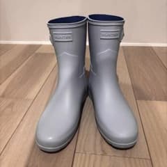 HUNTER ホワイト長靴 バックル付き - メルカリ