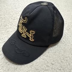 エドハーディー ラメ スパンコール キャップ black swag y2k Ed Hardy エドハーディー メッシュキャップ ブラック スパンコール