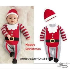 ベビー服 赤ちゃん サンタロンパース ベビー コスプレ クリスマス 80のサムネイル