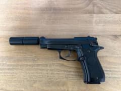 WA【ベレッタ】M84FS カーボンブラックHW ver. サイレンサー付き