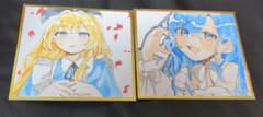手描きイラスト オリジナル 不思議の国のアリス 色紙イラスト ミニ色紙