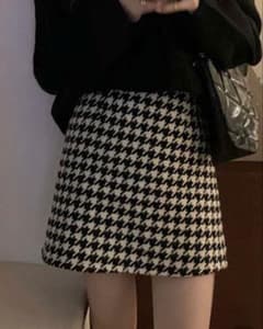 SHEIN 千鳥格子ツイード　ミニスカート