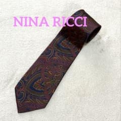 NINA RICCI ネクタイ ペイズリー柄 シルク フランス製のサムネイル
