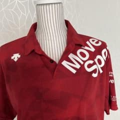DESCENTE Move Sport ポロシャツ 赤のサムネイル
