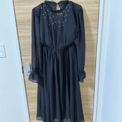 ブラック シースルーワンピース ビーズ刺繍のサムネイル