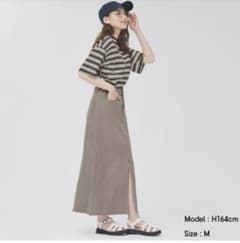 GU　デニムスリットナローロングスカート 　Mのサムネイル