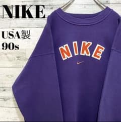 【激レア】ナイキ NIKE☆白タグ USA製 刺繍ビッグロゴ スウェット 90sのサムネイル