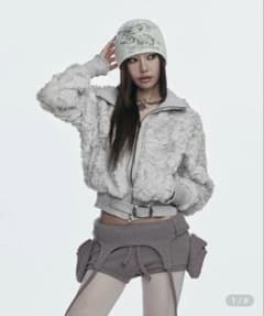 GILAARCHIVE FAUX FUR BELT ZIP JACKET