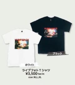 HumpBack ロゴ入り ライブフォトロンTシャツ クリーム　新品未開封　M HumpBack ライブフォトTシャツ L 黒 - メルカリ