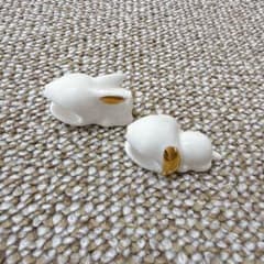 うさぎ 箸置き 2個セット 金彩