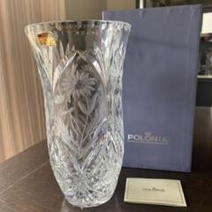 polonia ポーランド製 クリスタルハンドカット花瓶 - メルカリ