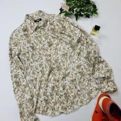 抜群デザイン⭐︎メンズ古着総柄シャツ　L 花柄　レトロ　　l  一点物のサムネイル