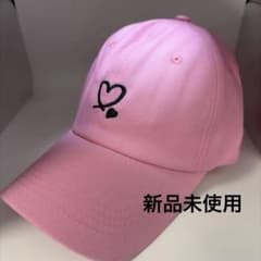 【大人可愛い】ピンク ハート刺繍 キャップ 映え感アップ サイズ調整可 新品のサムネイル