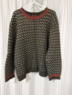 FREE PEOPLE バーズアイニット ヴィンテージ 総柄 グリーン Mのサムネイル