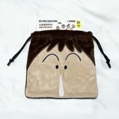 韓国ダイソー クレヨンしんちゃん ボーちゃん 巾着　ポーチのサムネイル