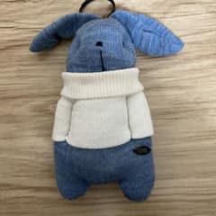 カルミナ　カンパス CARMINA CAMPUS ウサギ型ぬいぐるみ ブルー、白のサムネイル