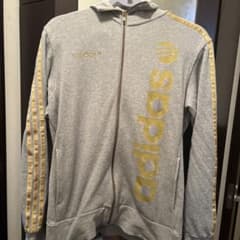 adidas フルジップパーカー グレー Mのサムネイル