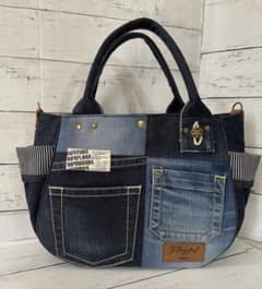 リメイクデニム　トートバックのサムネイル