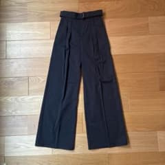 GU ブラック ワイドパンツ S 丈長のサムネイル