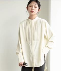 新品　ショルダータックバンドカラーシャツ/AUNT MARIE’Sのサムネイル